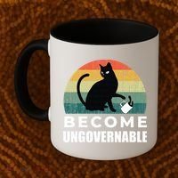 Become Ungovernable I Do What I Want Funny Cat Coffee Mug thumb 2