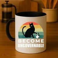 Become Ungovernable I Do What I Want Funny Cat Coffee Mug thumb 4