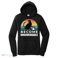 Become Ungovernable I Do What I Want Funny Cat Women's Hoodie thumb 0