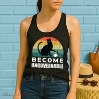 Become Ungovernable I Do What I Want Funny Cat Women's Tank Top thumb 2