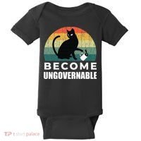 Become Ungovernable I Do What I Want Funny Cat Baby Bodysuit thumb 0