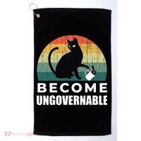 Become Ungovernable I Do What I Want Funny Cat Golf Towel thumb 0
