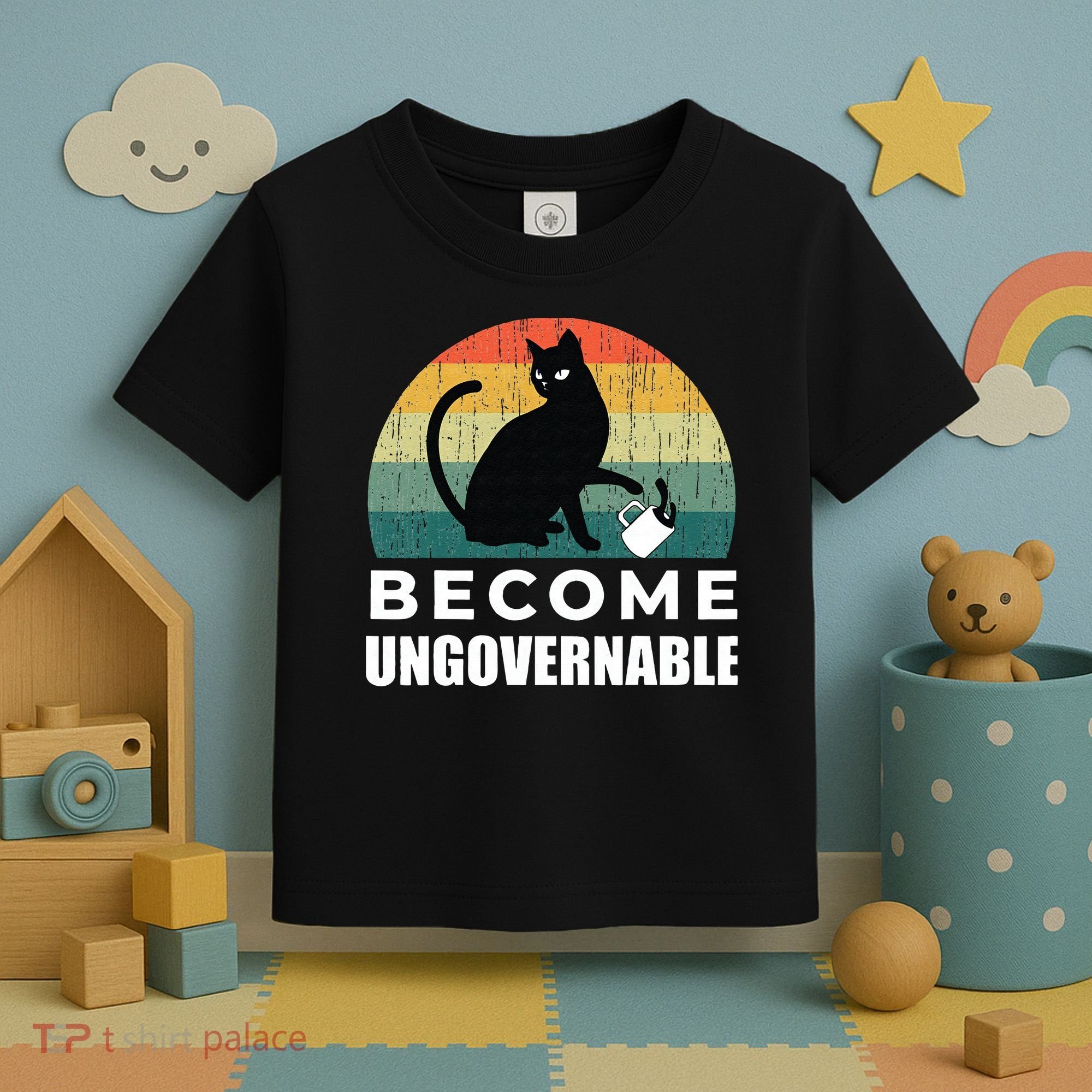 Become Ungovernable I Do What I Want Funny Cat Toddler T-Shirt