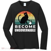Become Ungovernable I Do What I Want Funny Cat Women's Long Sleeve Shirt thumb 0