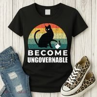 Become Ungovernable I Do What I Want Funny Cat Women's T-Shirt thumb 3