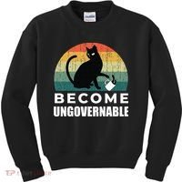 Become Ungovernable I Do What I Want Funny Cat Kids Sweatshirt thumb 0