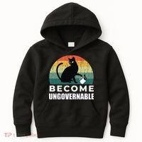 Become Ungovernable I Do What I Want Funny Cat Kids Hoodie thumb 0