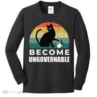 Become Ungovernable I Do What I Want Funny Cat Kids Long Sleeve Shirt thumb 0