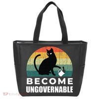 Become Ungovernable I Do What I Want Funny Cat Tote Bag thumb 0