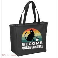 Become Ungovernable I Do What I Want Funny Cat Tote Bag thumb 2