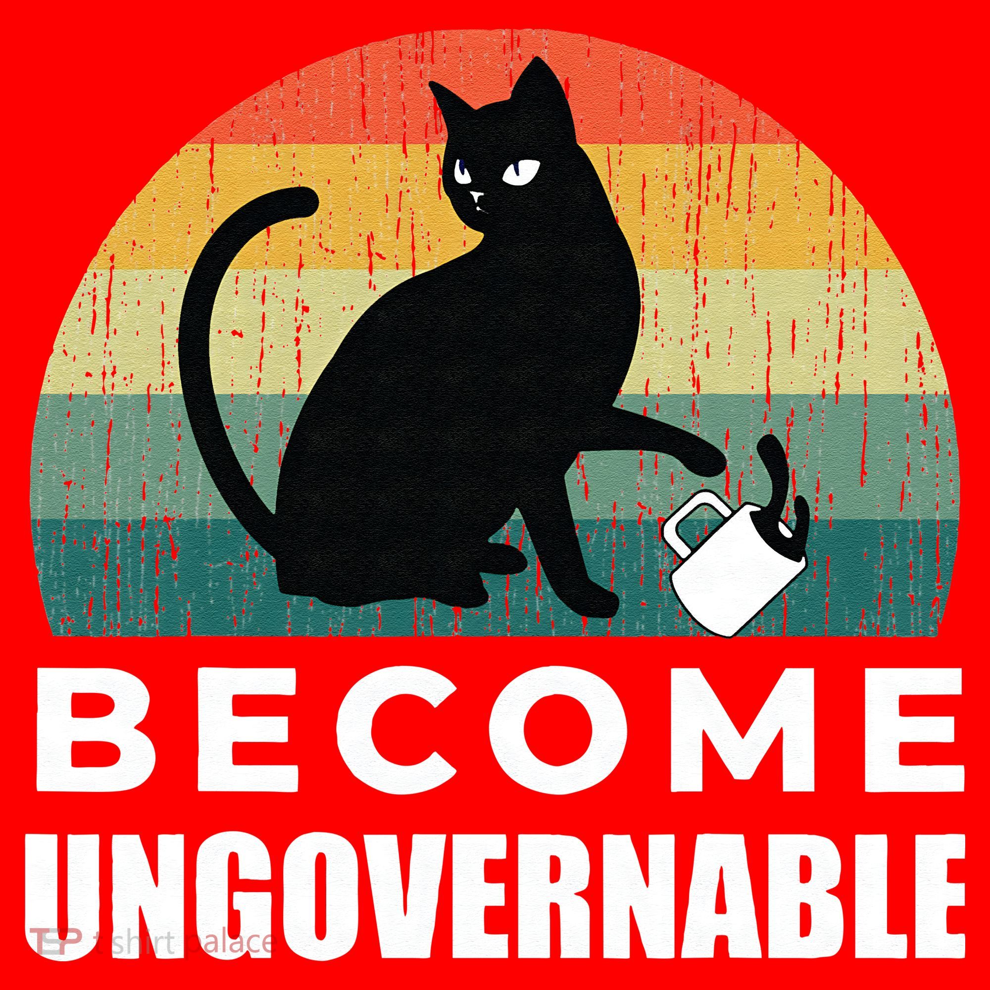Become Ungovernable I Do What I Want Funny Cat Santa Hat