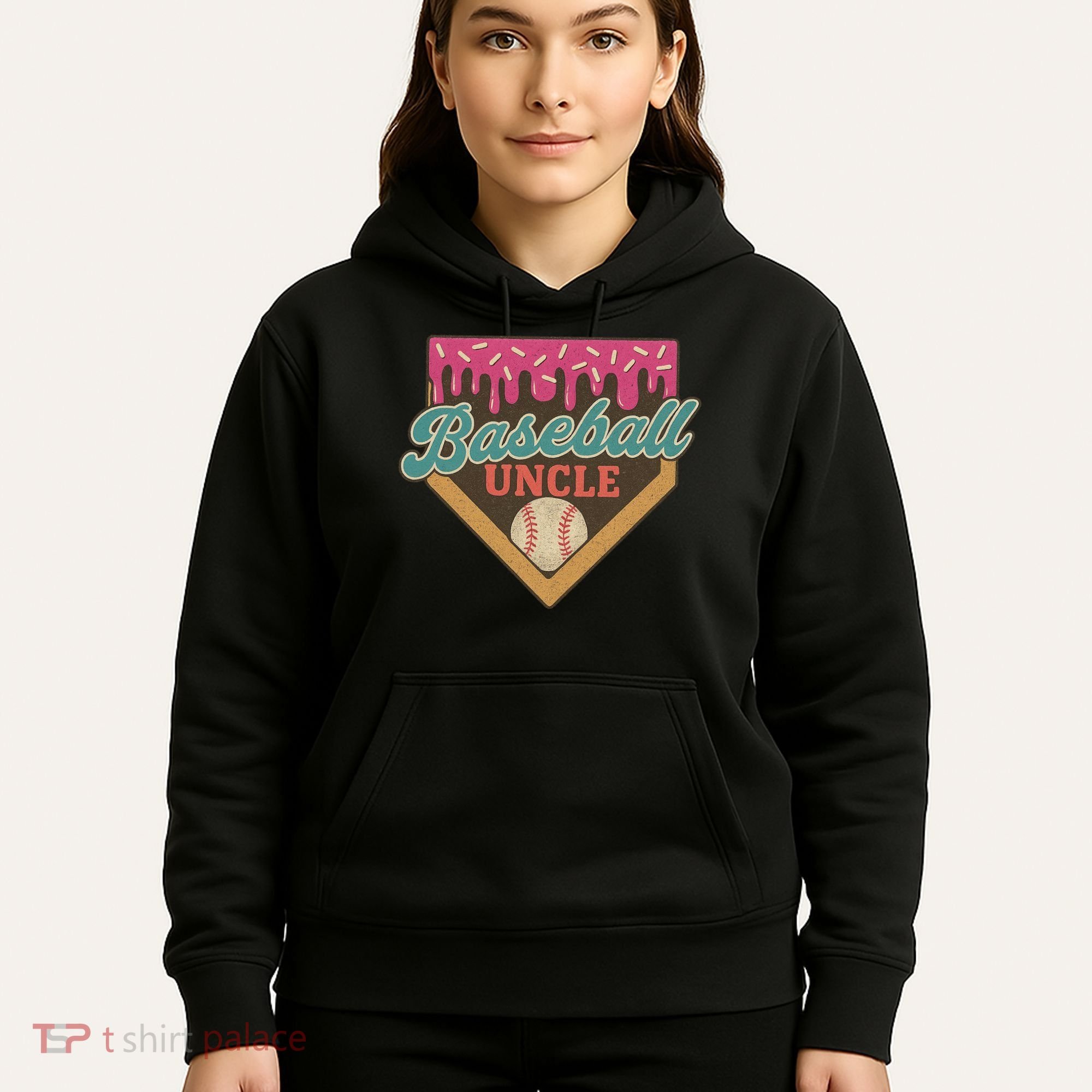 Baseball Uncle Ice Cream Drip Hoodie
