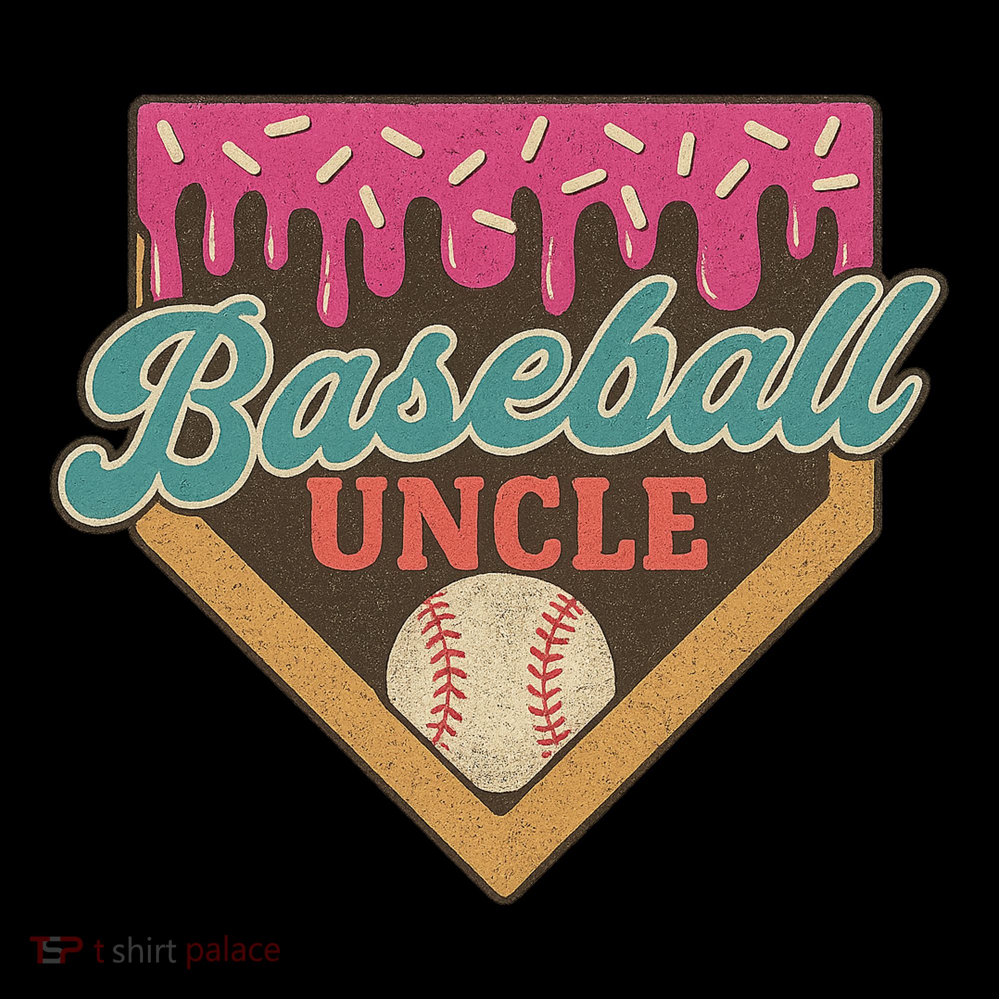Baseball Uncle Ice Cream Drip Apron