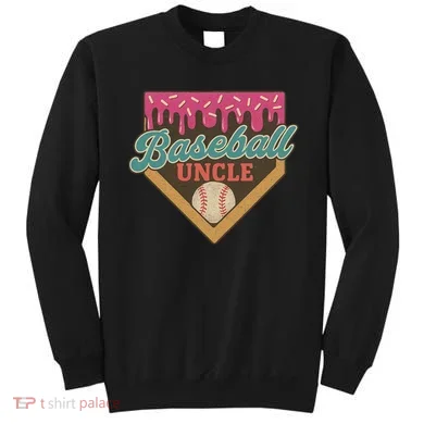 Baseball Uncle Ice Cream Drip Sweatshirt