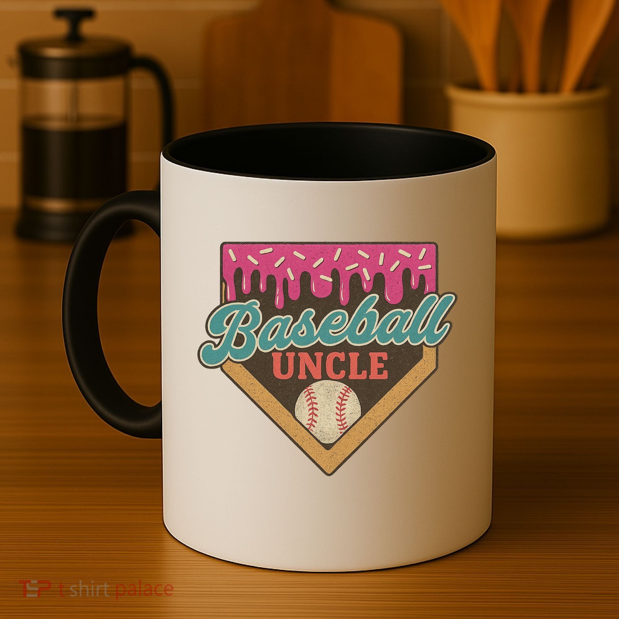 Baseball Uncle Ice Cream Drip Coffee Mug