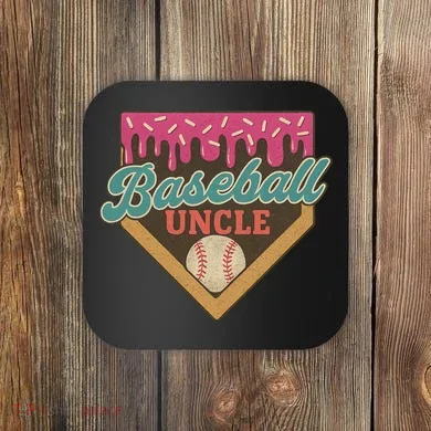 Baseball Uncle Ice Cream Drip Coaster