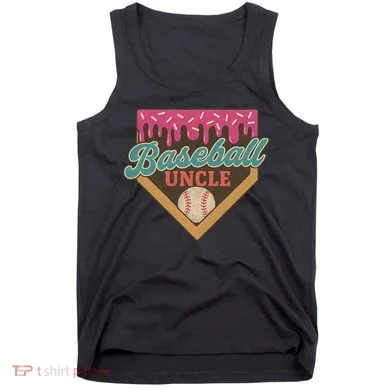 Baseball Uncle Ice Cream Drip Tank Top