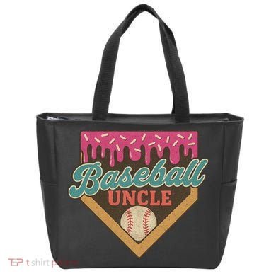 Baseball Uncle Ice Cream Drip Tote Bag