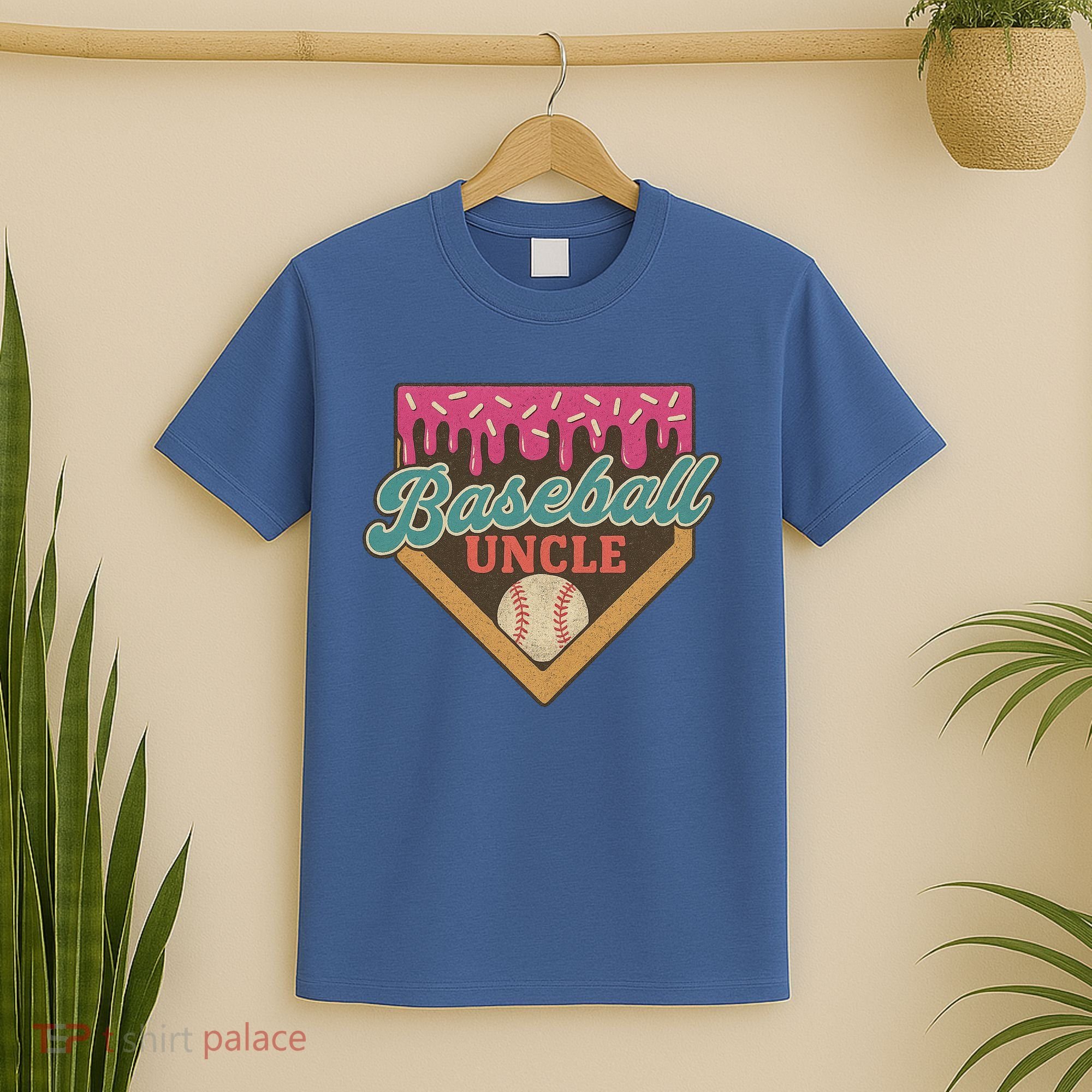 Baseball Uncle Ice Cream Drip T-Shirt