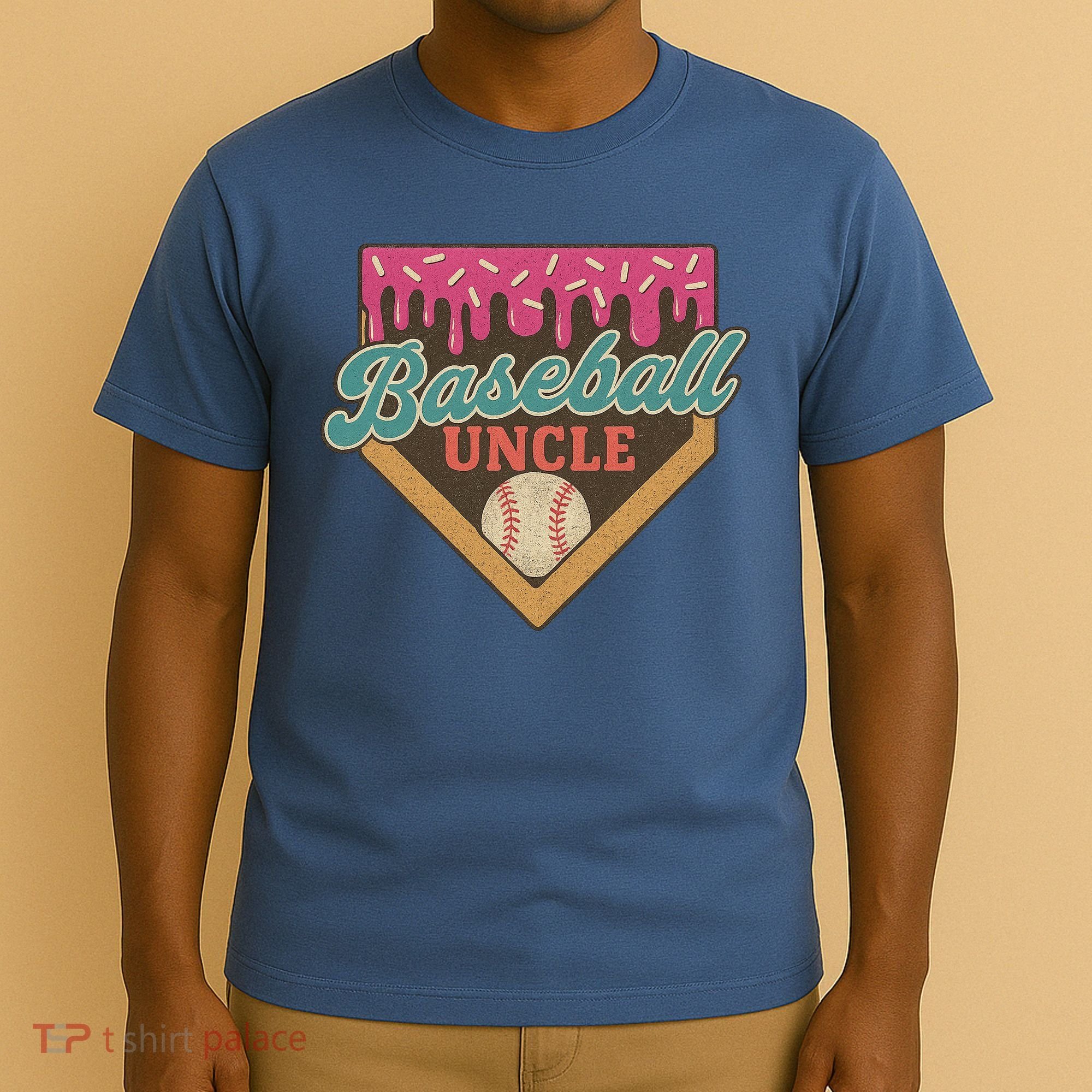 Baseball Uncle Ice Cream Drip T-Shirt