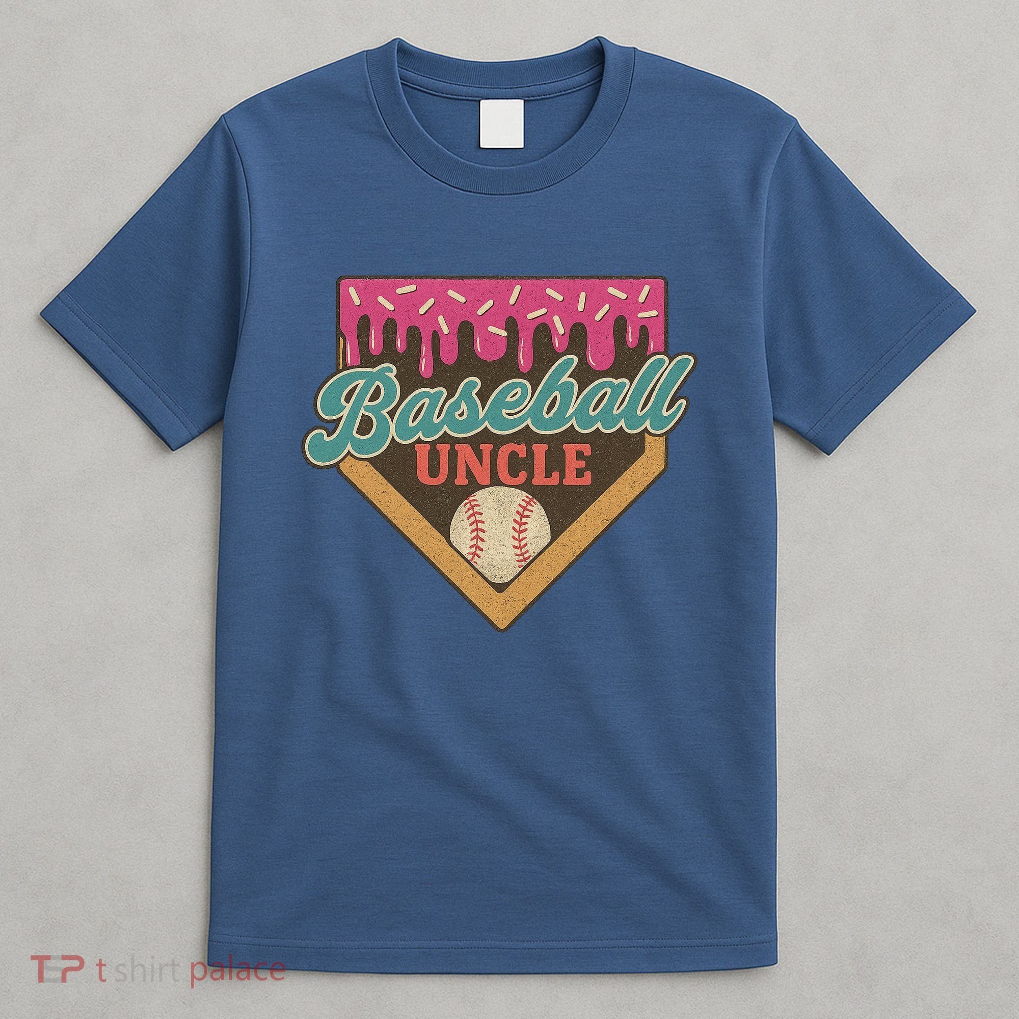 Baseball Uncle Ice Cream Drip T-Shirt
