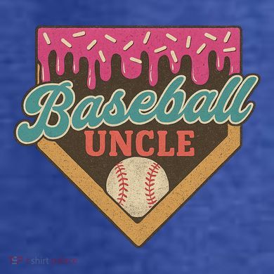 Baseball Uncle Ice Cream Drip T-Shirt