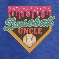 Baseball Uncle Ice Cream Drip T-Shirt thumb 5
