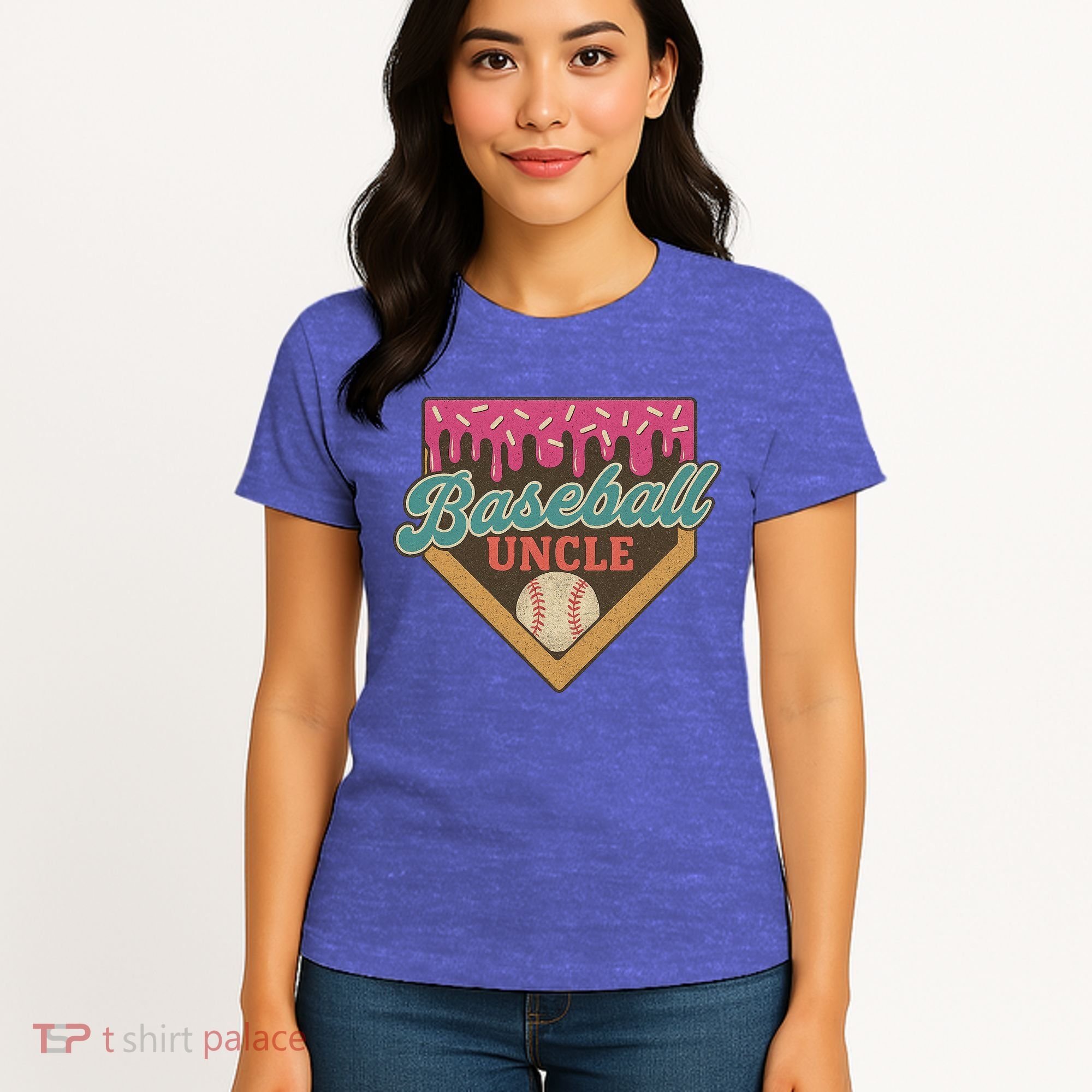 Baseball Uncle Ice Cream Drip Women's T-Shirt