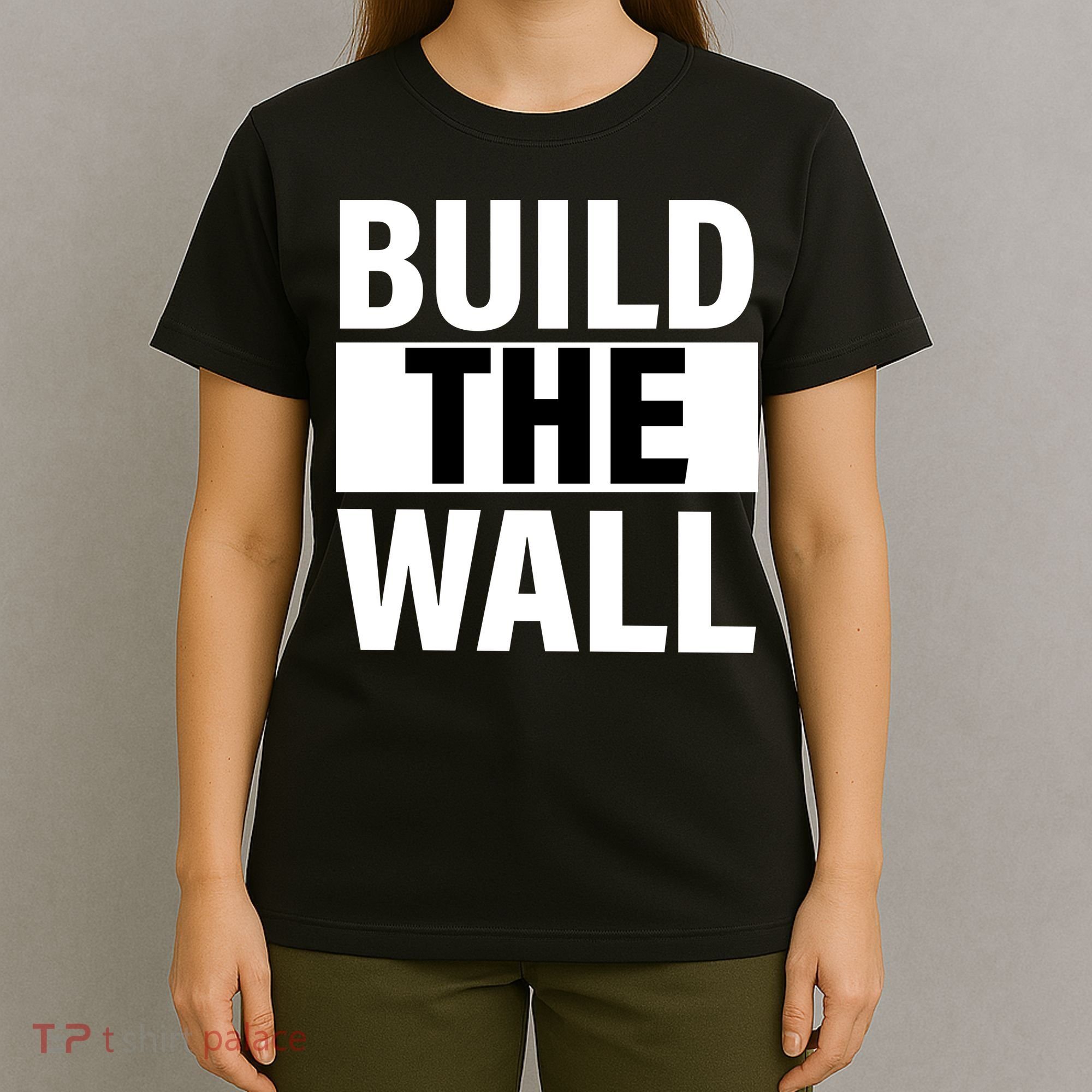 Build The Wall Box Logo T-Shirt