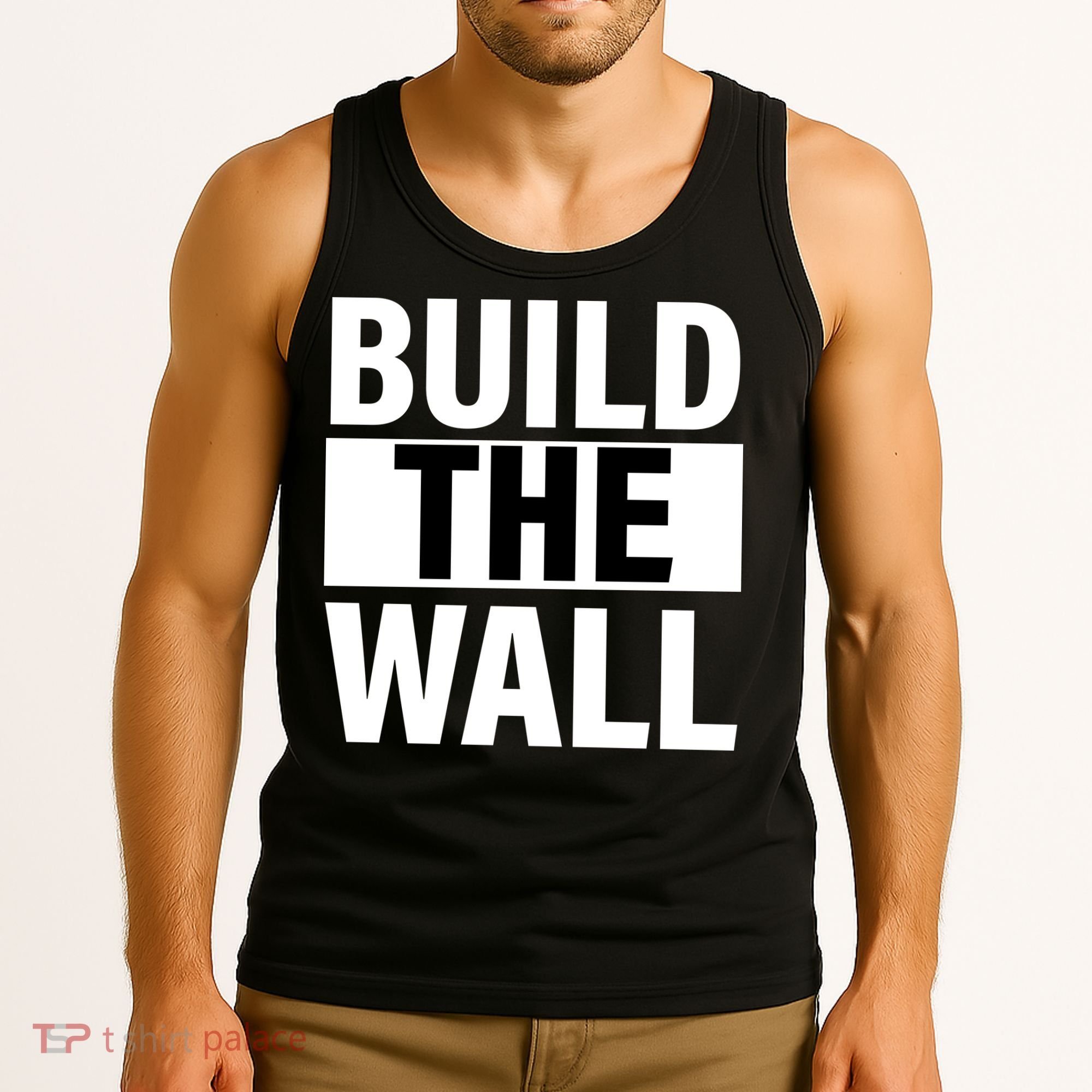 Build The Wall Box Logo Tank Top
