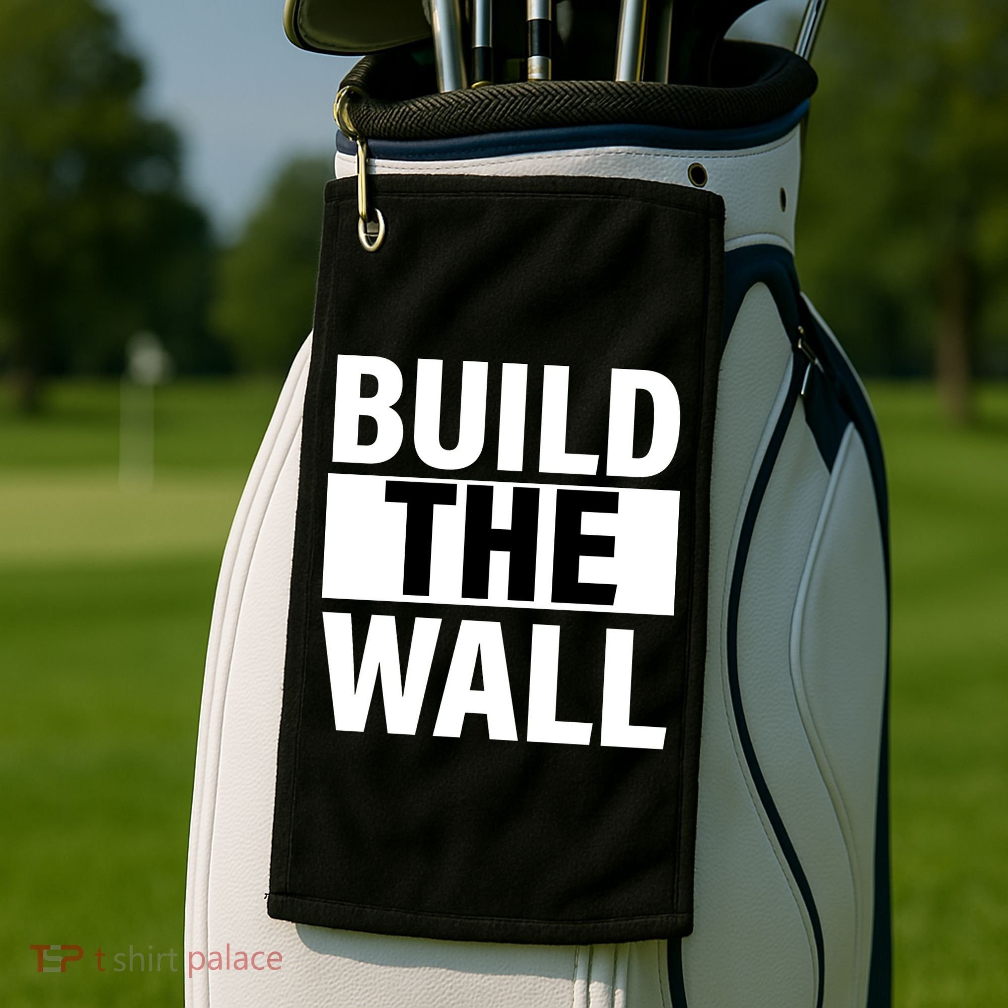 Build The Wall Box Logo Golf Towel