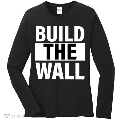 Build The Wall Box Logo Women's Long Sleeve Shirt