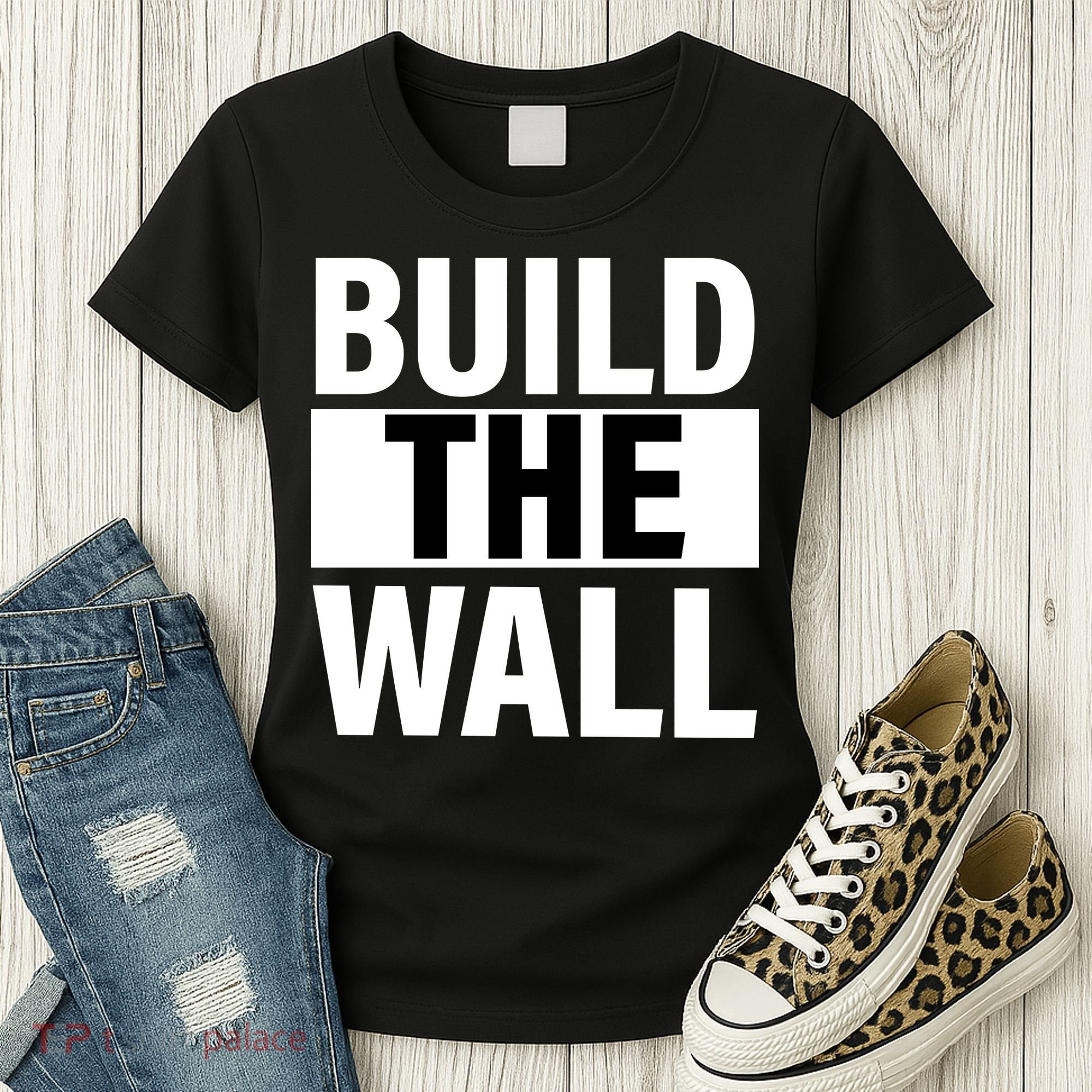 Build The Wall Box Logo Women's T-Shirt