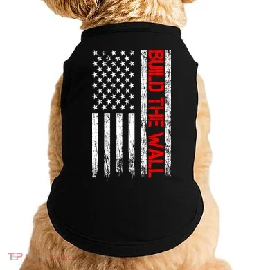 Build The Wall Distressed Flag Doggie Tank