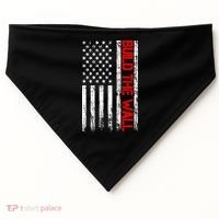 Build The Wall Distressed Flag USA-Made Doggie Bandana thumb 0