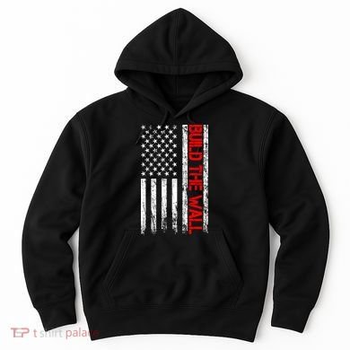 Build The Wall Distressed Flag Hoodie