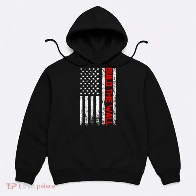 Build The Wall Distressed Flag Hoodie
