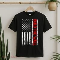 Build The Wall Distressed Flag T-Shirt thumb 2