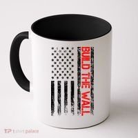 Build The Wall Distressed Flag Coffee Mug thumb 0