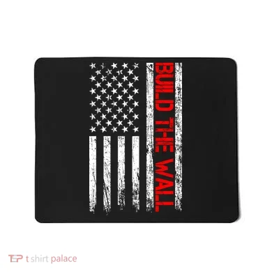 Build The Wall Distressed Flag Mousepad
