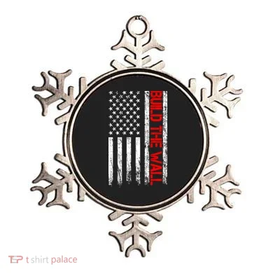 Build The Wall Distressed Flag Ornament