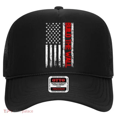Build The Wall Distressed Flag Hat