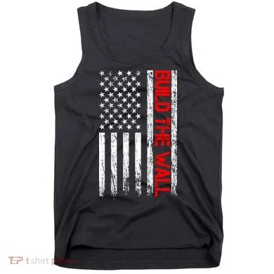 Build The Wall Distressed Flag Tank Top