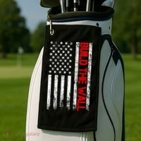 Build The Wall Distressed Flag Golf Towel thumb 2