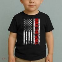 Build The Wall Distressed Flag Toddler T-Shirt thumb 2