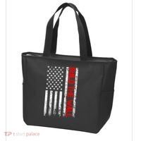 Build The Wall Distressed Flag Tote Bag thumb 3