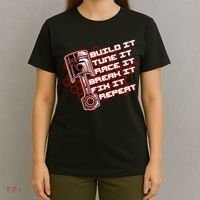 Build Tune Race Break Fix Repeat T-Shirt thumb 4