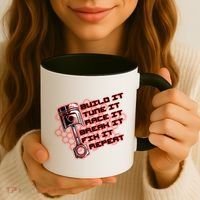 Build Tune Race Break Fix Repeat Coffee Mug thumb 3