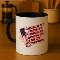 Build Tune Race Break Fix Repeat Coffee Mug thumb 4