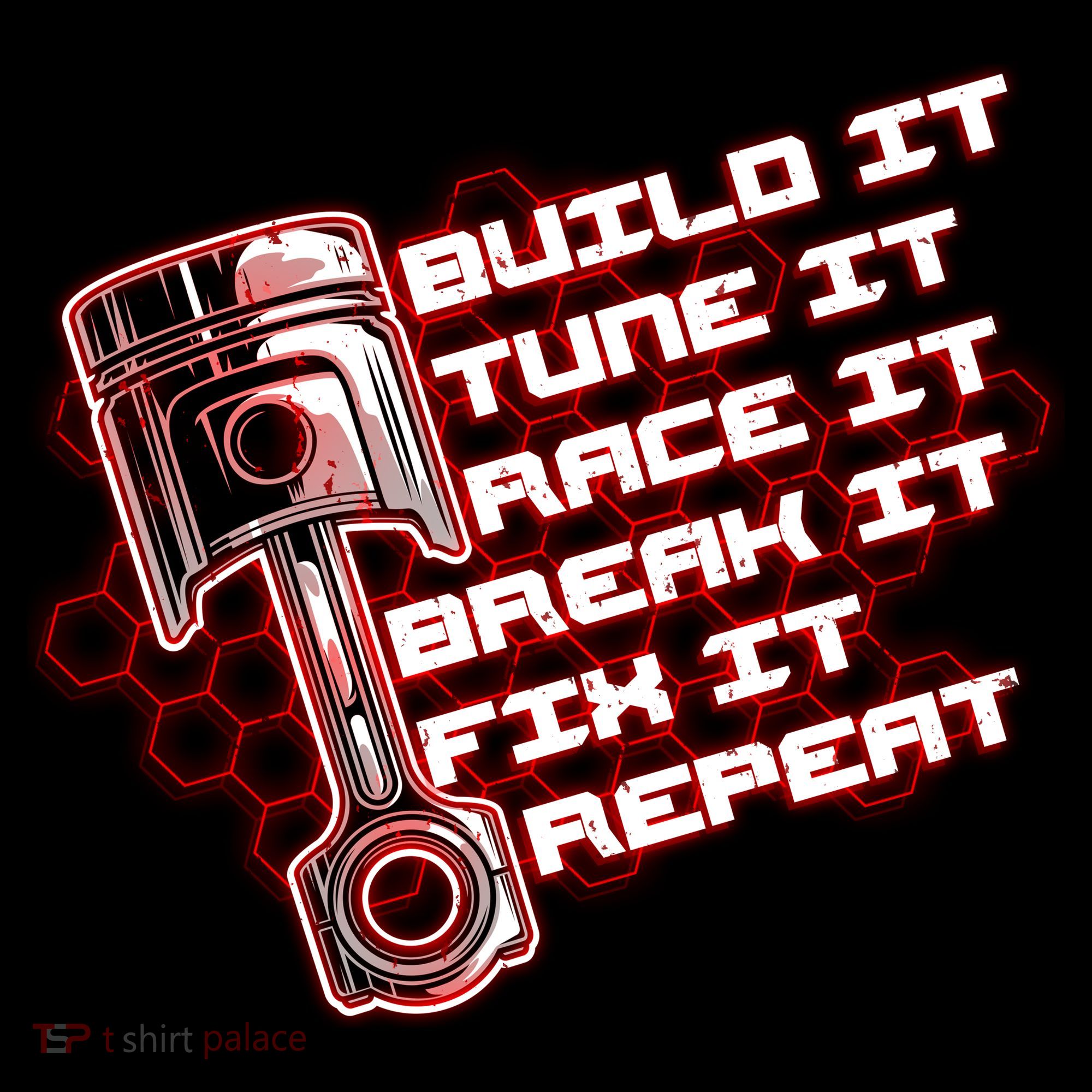 Build Tune Race Break Fix Repeat Pajama Set